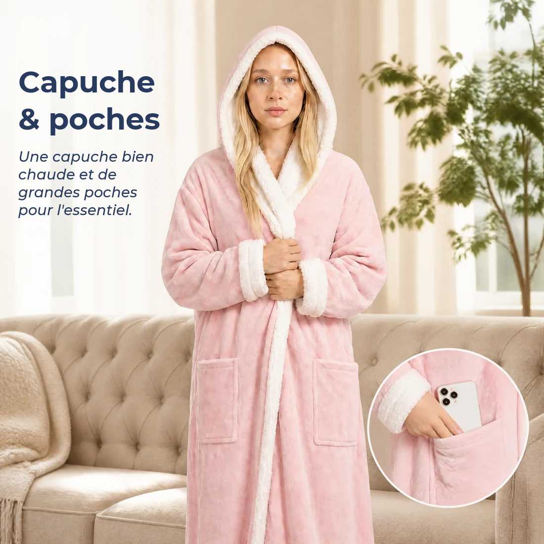 Le Rose Poudré, plaid chauffant à manches Mitoufli, photo 4