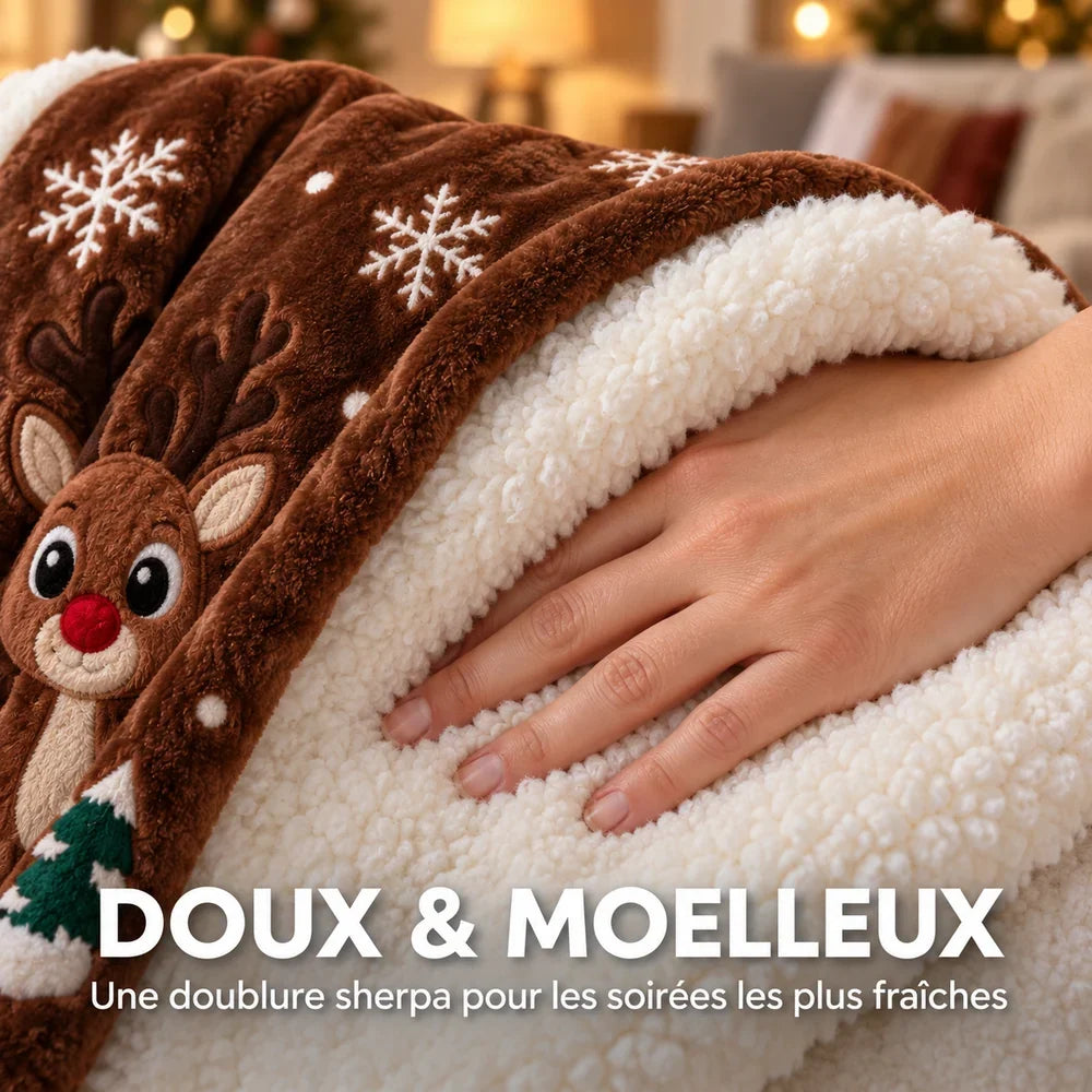 Le Biscuit d’Hiver, plaid chauffant à manches Mitoufli, photo 5