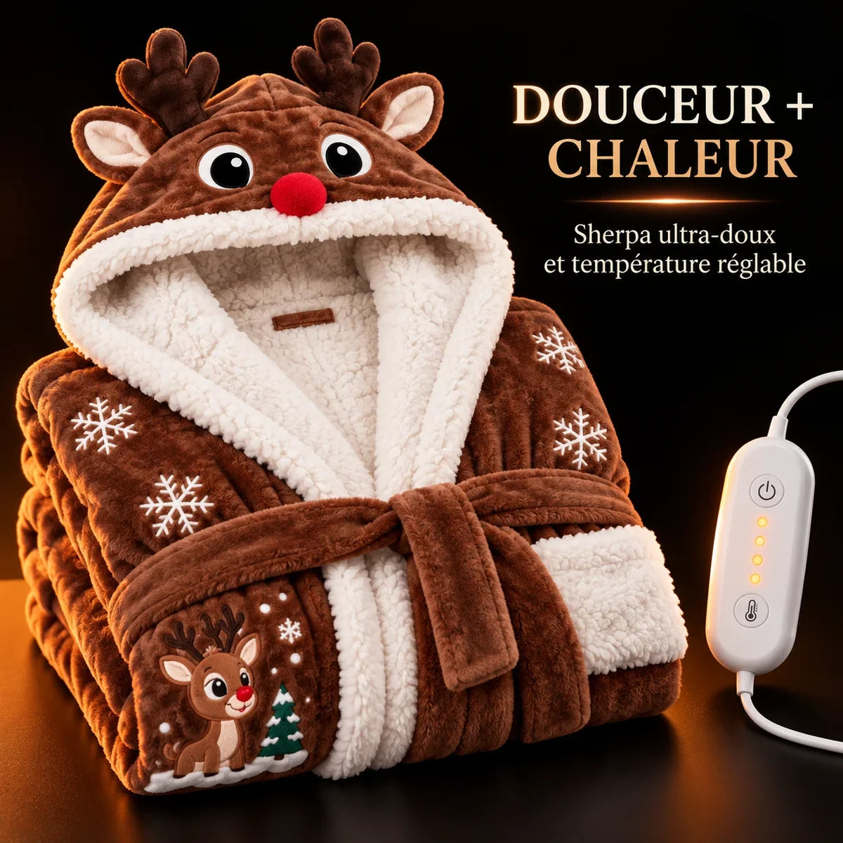Le Biscuit d’Hiver, plaid chauffant à manches Mitoufli, photo 6
